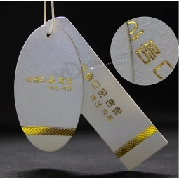 Garment Paper Hang Tag Gold Foil Swing Tag Factory