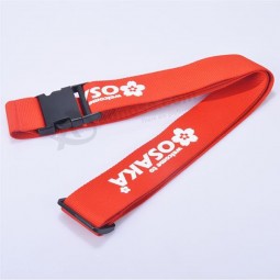Cheap wholesale polyester luggage belt in red color