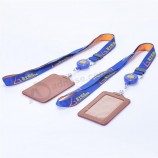 Custom polyester woven Lanyards with id holder