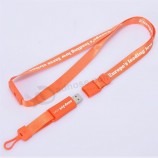 Polyester custom neck lanyards usb for company