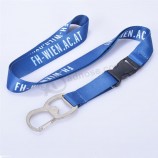 Party custom Bottle opener lanyards with logo printed