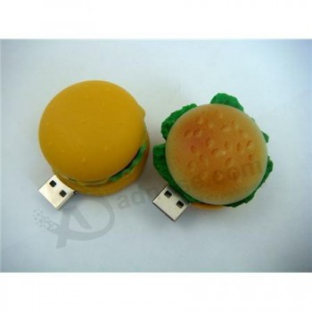 창조적 인 주문 USB 플래시 디스크 햄버거 모양을위한 2지b-64지b