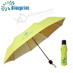 Parapluie de pli UV de haute qualité de promotion portative de 3 plis