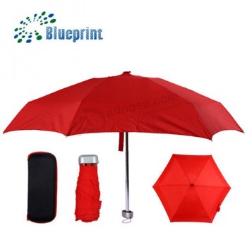 Mini paraguas super personalizado caso paraguas 5 plegable