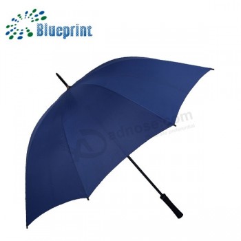 高品质深蓝色耐用防风高尔夫伞