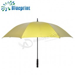 卸売クールなデザインの金色の生地のゴルフの傘