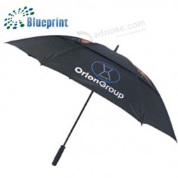 Paraguas de golf de doble capa personalizado de alta calidad de fibra de vidrio
