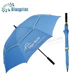 Parapluie de golf de qualité promotionnelle double couche coupe-vent