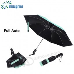2017 Newest windproof automatic 3 folding special inverted umbrella