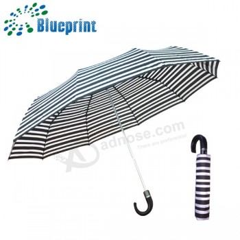 10K Customized Simple Design Stripe Three Triple Umbrella