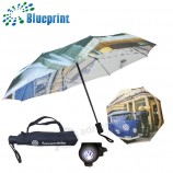 Impression numérique de marque entièrement automatique parapluie de poche 3folded