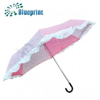 Großhandelsart und weise J-Formspitzedamenregenschirm