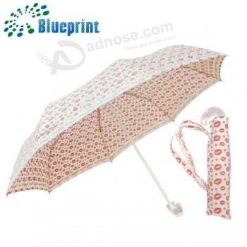 Paraguas de estilo japonés 3 veces portátil ligero personalizado