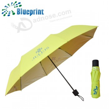 Draagbare goedkope promotie uv 3-voudige paraplu