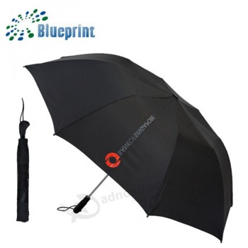 Publicidade comercial personalizada mens 2 guarda-chuva de golfe de dobramento