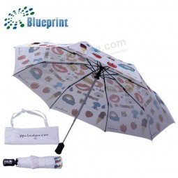 Benutzerdefinierte beste Dame Schatten 3 gefaltet Mini Regenschirm