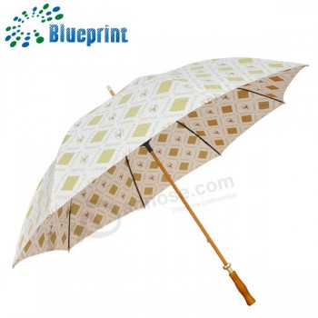 Premiums handleiding gepersonaliseerde houten stelen paraplu golf