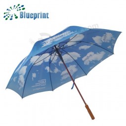 Kundengebundener kommerzieller promotiom hölzerner Regenschirm