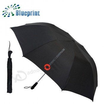 Publicidade comercial personalizada mens 2 guarda-chuva de golfe de dobramento