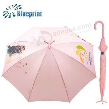 Customized design color changing stand hand free umbrella
