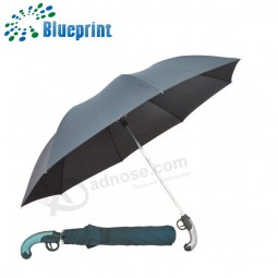 Custom 2fold auto gun umbrella for sale