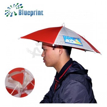 Pára-sol personalizado fora do chapéu guarda-chuva de cabeça