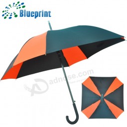Groothandel automatische rechte glasvezel vierkante vorm paraplu