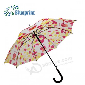 Automatic Open Advertising Heat Transfer Logo Straight Umbrella