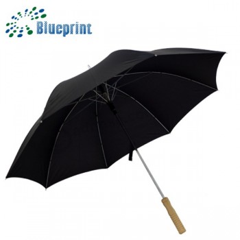 Wholesale Plain Black Auto Open Steel Umbrella 