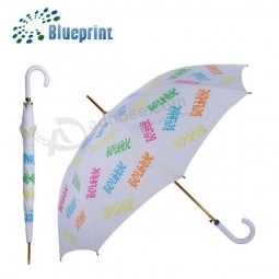 Customized colorful shaft lightweight girls stick umbrella