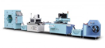 Automatic roll to roll screen printing machine with uv