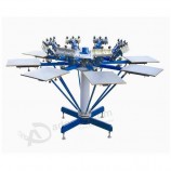 8 Color T Shirt Screen Printing Machine With Micro Registration