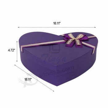 Caixas de festas personalizadas baratas-Coração roxo-Forma