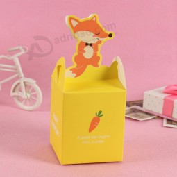 Cupcake Boxes Cheap - Yellow Lovely Favor Design with high quality