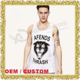 Two color print single logo tank top for sale