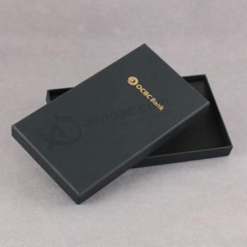 Caixa de presente de papel preto personalizado-Ambiental promocional