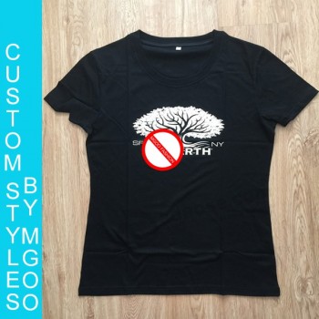 Wholesale black screen printing t-shirt for custom with your logo