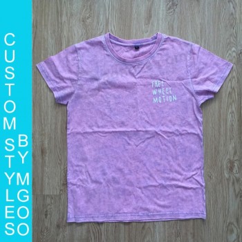 Factory Custom fashion snow washed t-shirt for sale with high quality