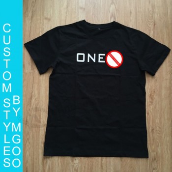 Custom private logo rubber printing t-shirt for sale with high quality