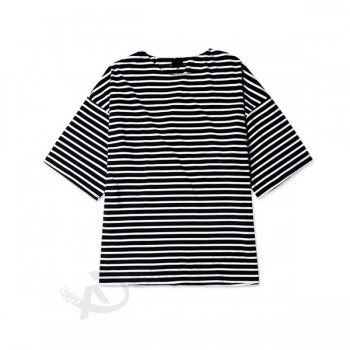 Black And White Stripes T-shirt with Bat Sleeve for sale with your logo