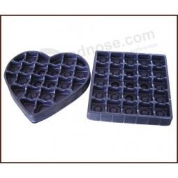 Heart shape food grade chocolate pet tray for sale