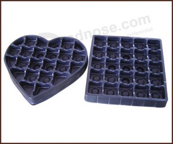 Heart shape food grade chocolate pet tray for sale