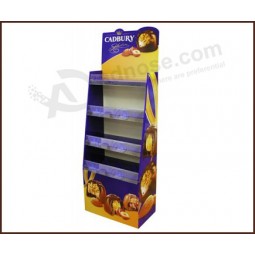 Fabbrica di esposizione di carta di cioccolato viola e oro 