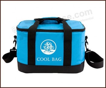 Wholesale custom logo blue color cool bag