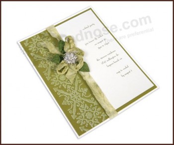 Green greeting cards with flowers cheap wholesale