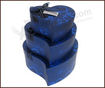 Caja de regalo roMetroántica de lujo del chocolate de la forMetroa del corazón del color púrpura