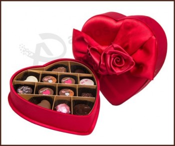 Heart shape valentine day chocolate gift box custom 