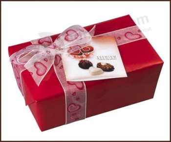 Scatola di regalo di cioccolato di lusso di colore rosso di lusso a buon Mercato all'ingrosso