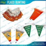 Banderolas hechas a Metroedida de Cloruro de polivinilo streaMetroer string flags guunting para la venta con su logotipo