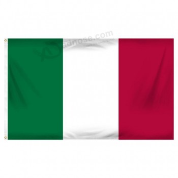 自定义3英尺X 5英尺意大利国旗 - 印花涤纶，适合任何尺寸